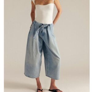 We The Free Denim Tie-Waist Pants